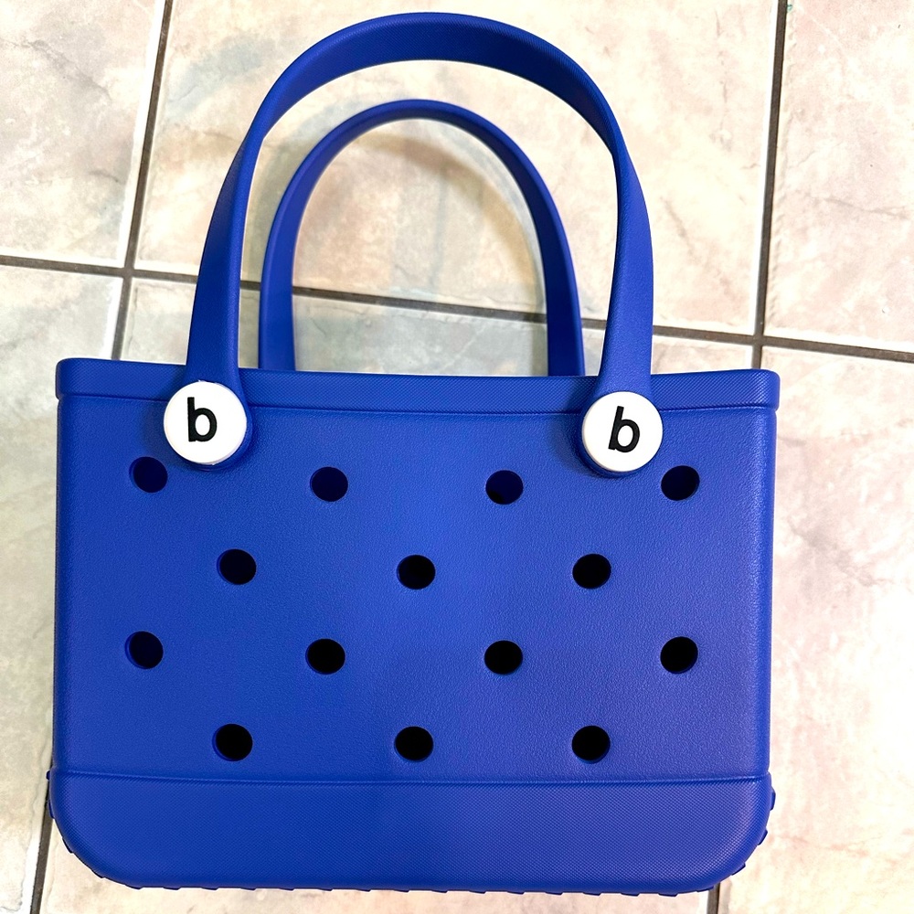 Blue Bitty Bag - Bogg / Croc style bag 11”x8.5”x4.5”